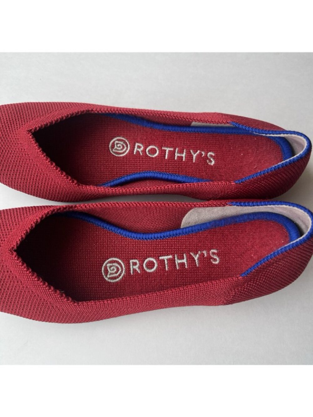 Rothy’s The Point Ballet Flats Retired Chili Red Pattern Size 6 Recycled - Picture 5 of 13